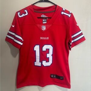 Buffalo Bills NFL Nike Women’s Red Gabe Davis #13 Jersey Size Large